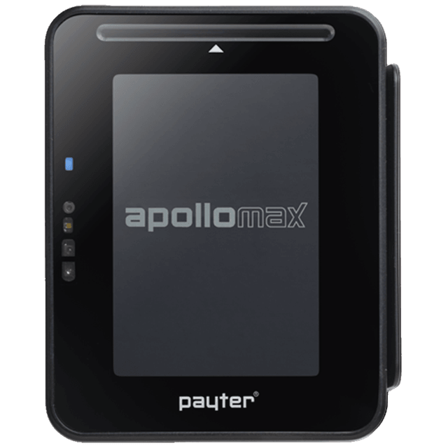 Apollo Max: Tap, chip and magnetic strip plus screen for pin code and product selection